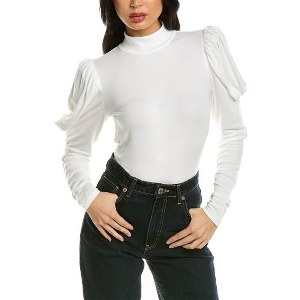 NEW Rebecca Taylor Womens Drape Mock Neck Top